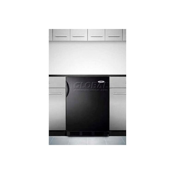 Summit Appliance Div. Summit Commercial Built In Undercounter All Refrigerator 5.5 Cu. Ft. Black FF7BKBI - main